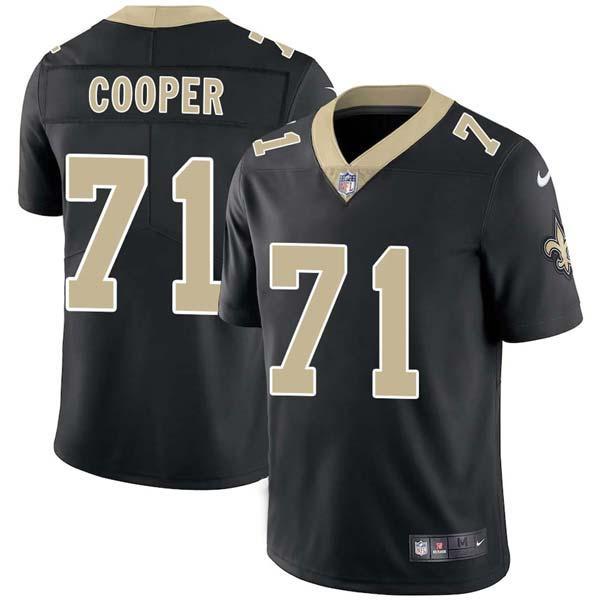 Black Richard Cooper Saints #71 Stitched American Football Jersey Custom Sewn-on Patches Mens Womens Youth