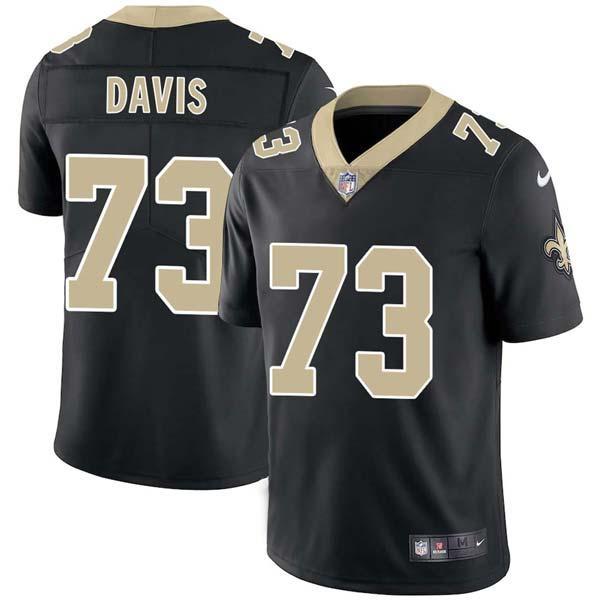 Black Isaac Davis Saints #73 Stitched American Football Jersey Custom Sewn-on Patches Mens Womens Youth