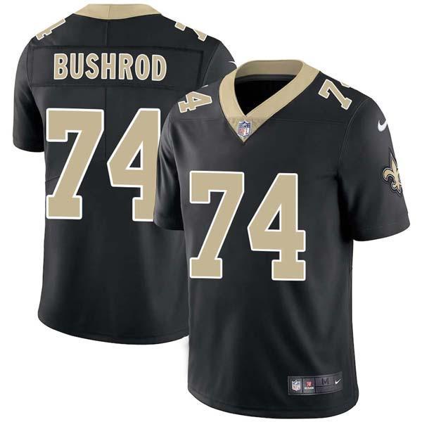 Black Jermon Bushrod Saints #74 Stitched American Football Jersey Custom Sewn-on Patches Mens Womens Youth