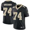 Black Ted Gregory Saints #74 Stitched American Football Jersey Custom Sewn-on Patches Mens Womens Youth