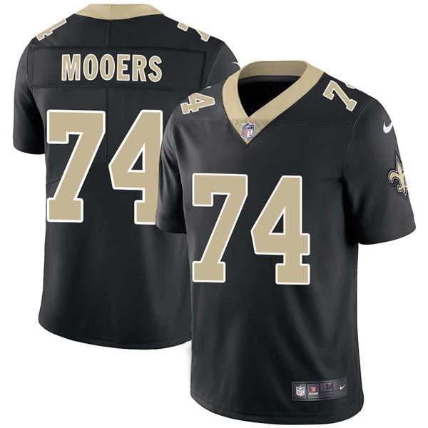 Black Doug Mooers Saints #74 Stitched American Football Jersey Custom Sewn-on Patches Mens Womens Youth