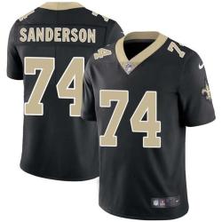 Black Scott Sanderson Saints #74 Stitched American Football Jersey Custom Sewn-on Patches Mens Womens Youth