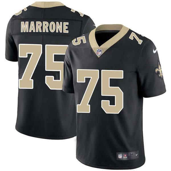 Black Doug Marrone Saints #75 Stitched American Football Jersey Custom Sewn-on Patches Mens Womens Youth