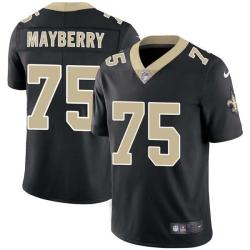 Black Jermane Mayberry Saints #75 Stitched American Football Jersey Custom Sewn-on Patches Mens Womens Youth