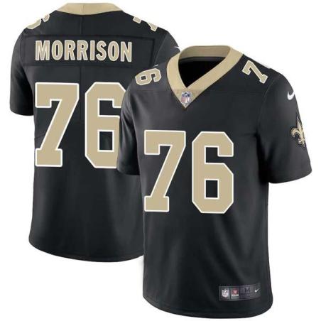 Black Don Morrison Saints #76 Stitched American Football Jersey Custom Sewn-on Patches Mens Womens Youth