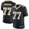 Black Carl Johnson Saints #77 Stitched American Football Jersey Custom Sewn-on Patches Mens Womens Youth