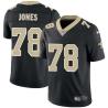 Black Jerry Jones Saints #78 Stitched American Football Jersey Custom Sewn-on Patches Mens Womens Youth