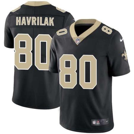 Black Sam Havrilak Saints #80 Stitched American Football Jersey Custom Sewn-on Patches Mens Womens Youth