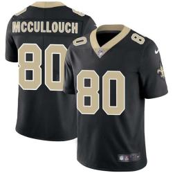 Black Earl McCullouch Saints #80 Stitched American Football Jersey Custom Sewn-on Patches Mens Womens Youth