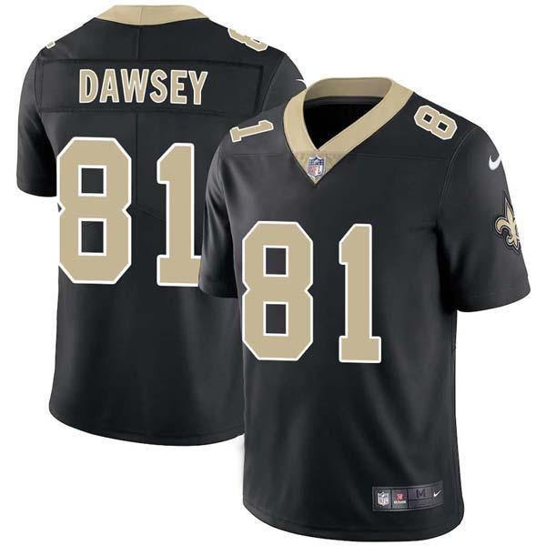 Black Lawrence Dawsey Saints #81 Stitched American Football Jersey Custom Sewn-on Patches Mens Womens Youth