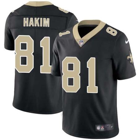 Black Az-Zahir Hakim Saints #81 Stitched American Football Jersey Custom Sewn-on Patches Mens Womens Youth