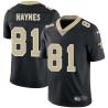 Black Michael Haynes Saints #81 Stitched American Football Jersey Custom Sewn-on Patches Mens Womens Youth