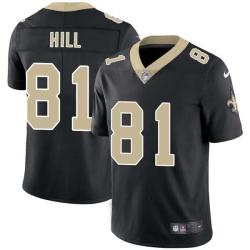 Black Randal Hill Saints #81 Stitched American Football Jersey Custom Sewn-on Patches Mens Womens Youth