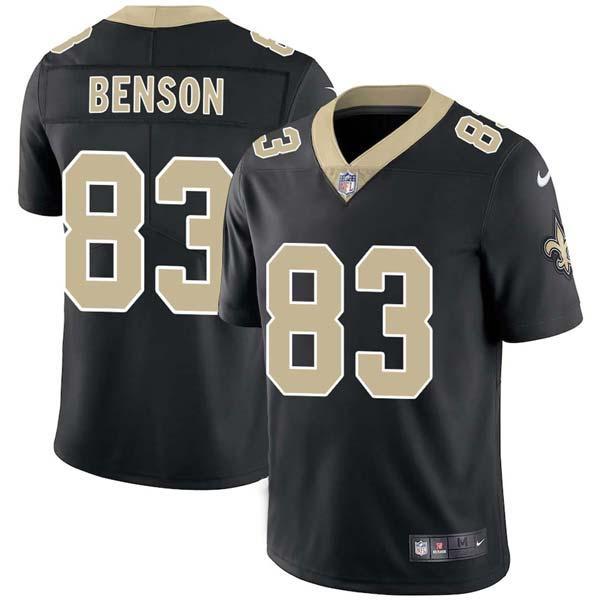 Black Cliff Benson Saints #83 Stitched American Football Jersey Custom Sewn-on Patches Mens Womens Youth