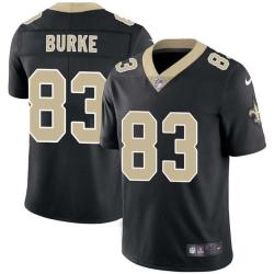 Black Vern Burke Saints #83 Stitched American Football Jersey Custom Sewn-on Patches Mens Womens Youth