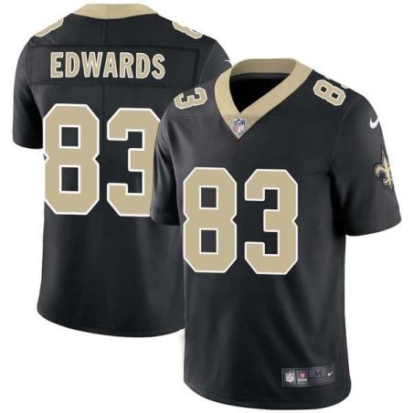 Black Kelvin Edwards Saints #83 Stitched American Football Jersey Custom Sewn-on Patches Mens Womens Youth