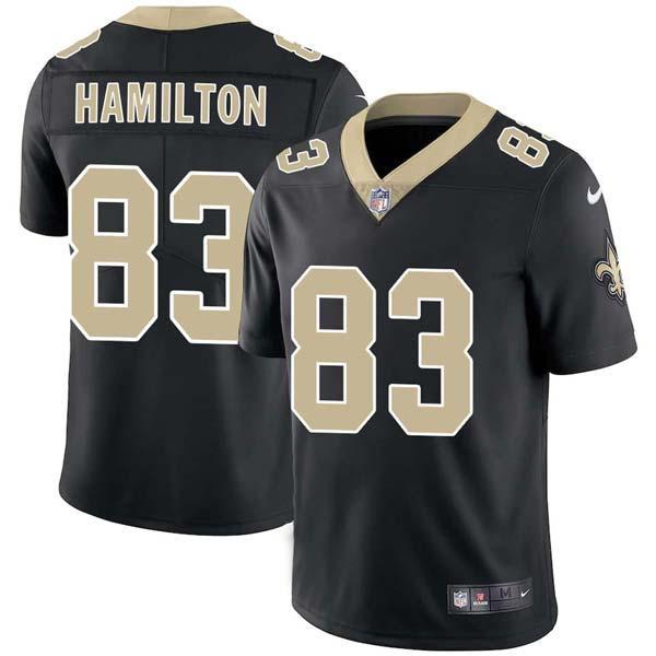 Black Andy Hamilton Saints #83 Stitched American Football Jersey Custom Sewn-on Patches Mens Womens Youth