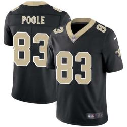 Black Keith Poole Saints #83 Stitched American Football Jersey Custom Sewn-on Patches Mens Womens Youth