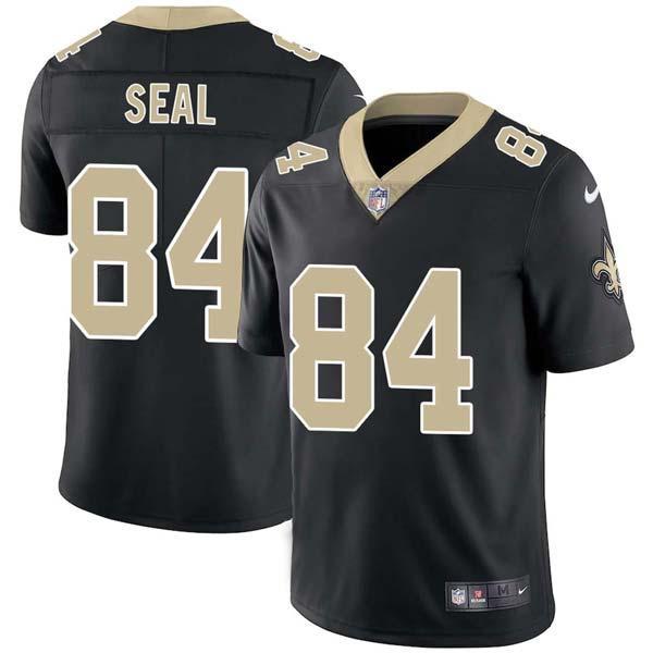 Black Paul Seal Saints #84 Stitched American Football Jersey Custom Sewn-on Patches Mens Womens Youth