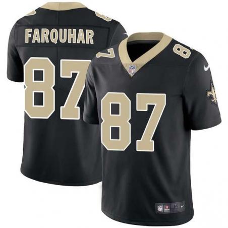 Black John Farquhar Saints #87 Stitched American Football Jersey Custom Sewn-on Patches Mens Womens Youth