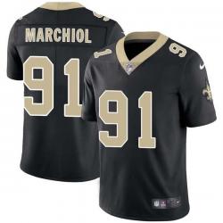 Black Ken Marchiol Saints #91 Stitched American Football Jersey Custom Sewn-on Patches Mens Womens Youth