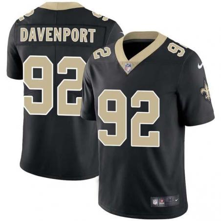 Black Marcus Davenport Saints #92 Stitched American Football Jersey Custom Sewn-on Patches Mens Womens Youth