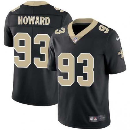 Black Darren Howard Saints #93 Stitched American Football Jersey Custom Sewn-on Patches Mens Womens Youth