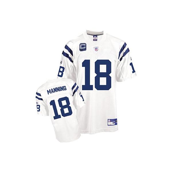 Peyton Manning Indianapolis Football Jersey - Indianapolis #18 Football Jersey(White)