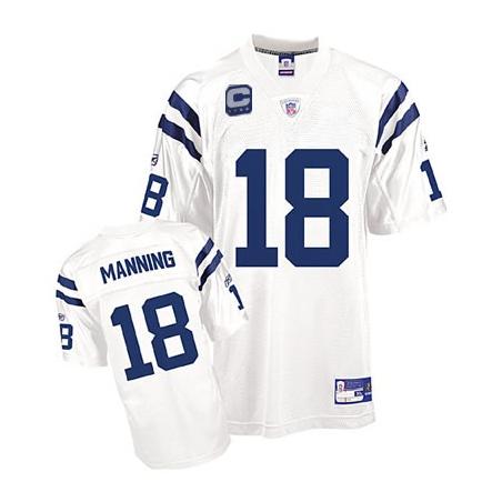 Peyton Manning Indianapolis Football Jersey - Indianapolis #18 Football Jersey(White)