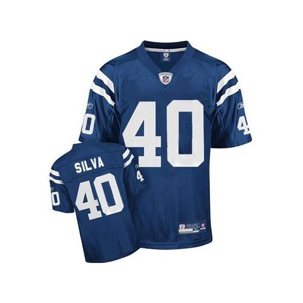 Jamie Silva Indianapolis Football Jersey - Indianapolis #40 Football Jersey(Blue)