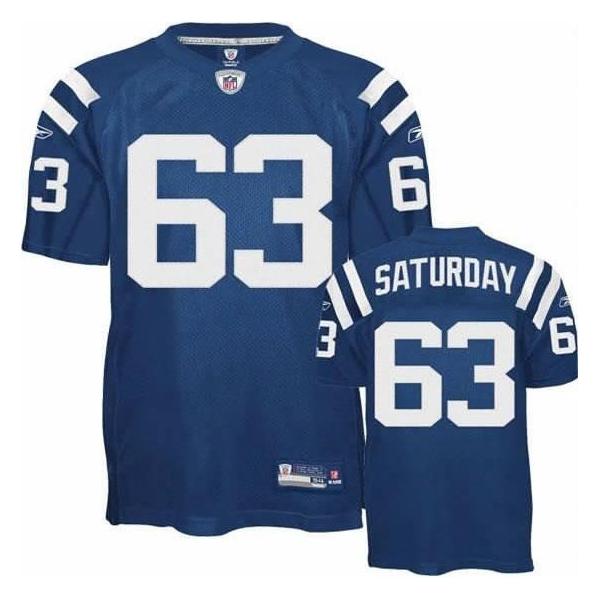 Jeff Saturday Indianapolis Football Jersey - Indianapolis #63 Football Jersey(Blue)