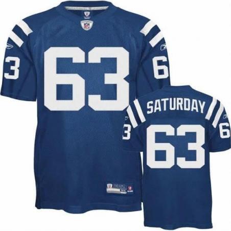 Jeff Saturday Indianapolis Football Jersey - Indianapolis #63 Football Jersey(Blue)