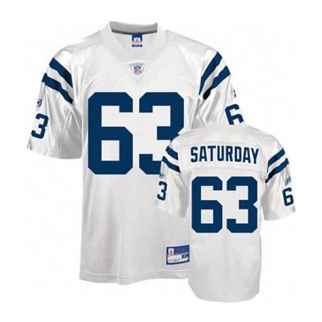 Jeff Saturday Indianapolis Football Jersey - Indianapolis #63 Football Jersey(White)