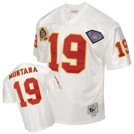 Joe Montana KC Football Jersey - KC #19 Football Jersey(White Throwback)