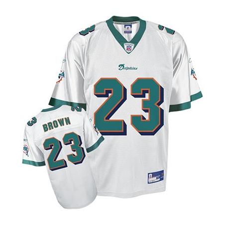 Ronnie Brown Miami Football Jersey - Miami #23 Football Jersey(White)