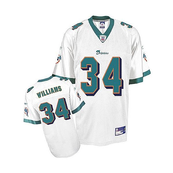 Ricky Williams Miami Football Jersey - Miami #34 Football Jersey(White)