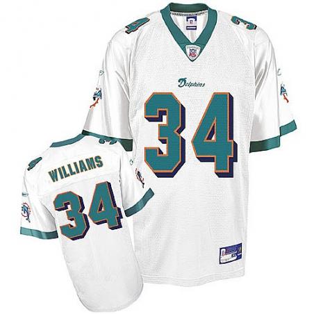 Ricky Williams Miami Football Jersey - Miami #34 Football Jersey(White)