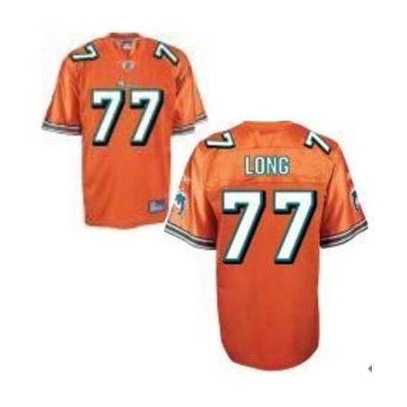 Jack Long Miami Football Jersey - Miami #77 Football Jersey(Orange)