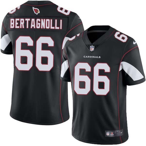 Black Libby Bertagnolli Cardinals #66 Stitched American Football Jersey Custom Sewn-on Patches Mens Womens Youth