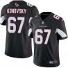 Black Bob Konovsky Cardinals #67 Stitched American Football Jersey Custom Sewn-on Patches Mens Womens Youth