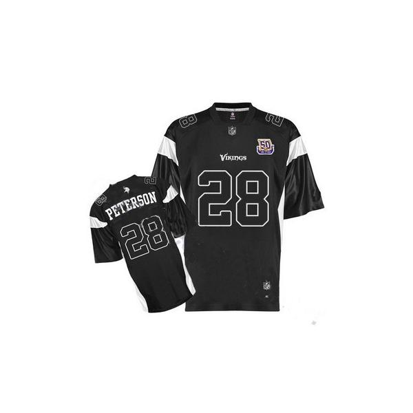 Adrian Peterson Minnesota Football Jersey - Minnesota #28 Football Jersey(Black 50th)