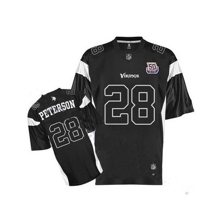 Adrian Peterson Minnesota Football Jersey - Minnesota #28 Football Jersey(Black 50th)