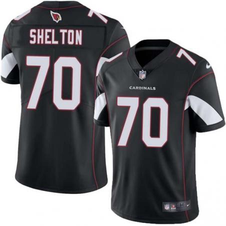 Black L.J. Shelton Cardinals #70 Stitched American Football Jersey Custom Sewn-on Patches Mens Womens Youth