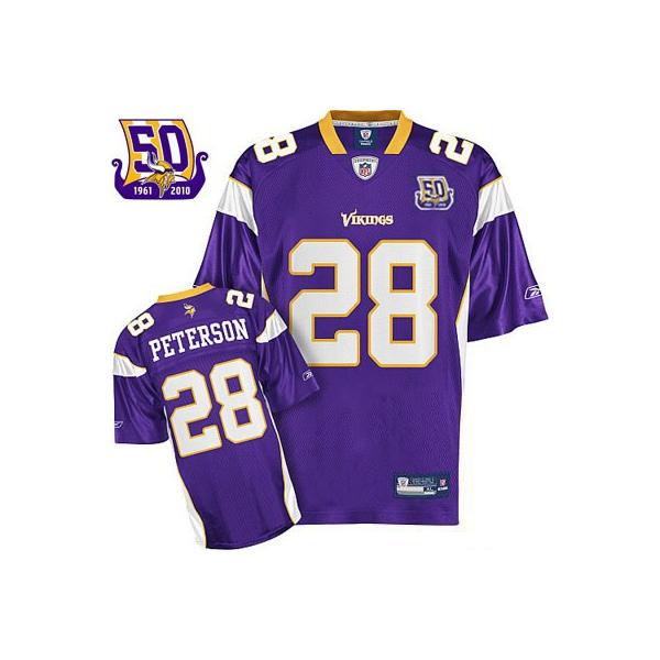 Adrian Peterson Minnesota Football Jersey - Minnesota #28 Football Jersey(Purple 50th)