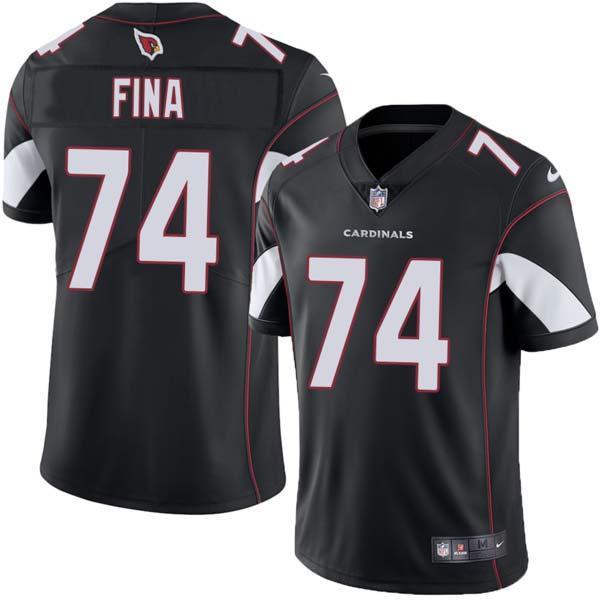 Black John Fina Cardinals #74 Stitched American Football Jersey Custom Sewn-on Patches Mens Womens Youth