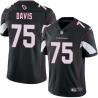 Black Leonard Davis Cardinals #75 Stitched American Football Jersey Custom Sewn-on Patches Mens Womens Youth