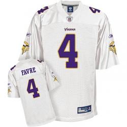 Brett Favre Minnesota Football Jersey - Minnesota #4 Football Jersey(Full White)