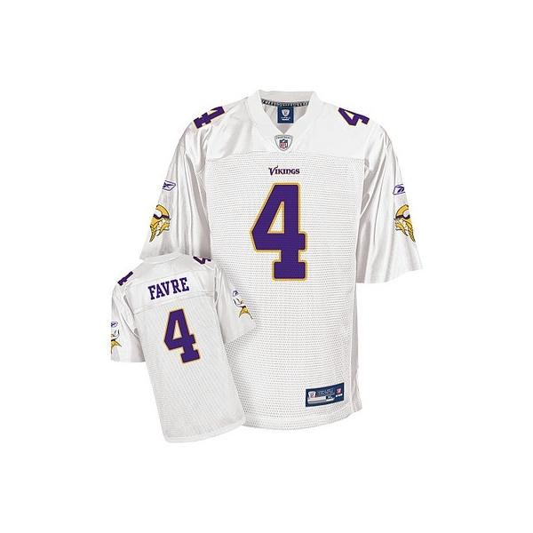 Brett Favre Minnesota Football Jersey - Minnesota #4 Football Jersey(Full White)