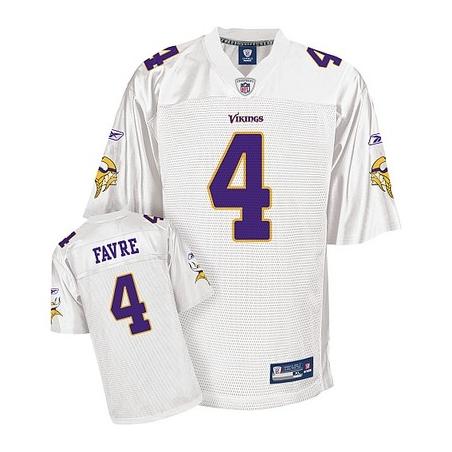 Brett Favre Minnesota Football Jersey - Minnesota #4 Football Jersey(Full White)