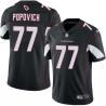 Black Milt Popovich Cardinals #77 Stitched American Football Jersey Custom Sewn-on Patches Mens Womens Youth